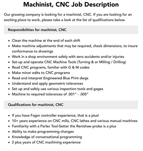 What is a CNC Machinist (Description, Requirements,